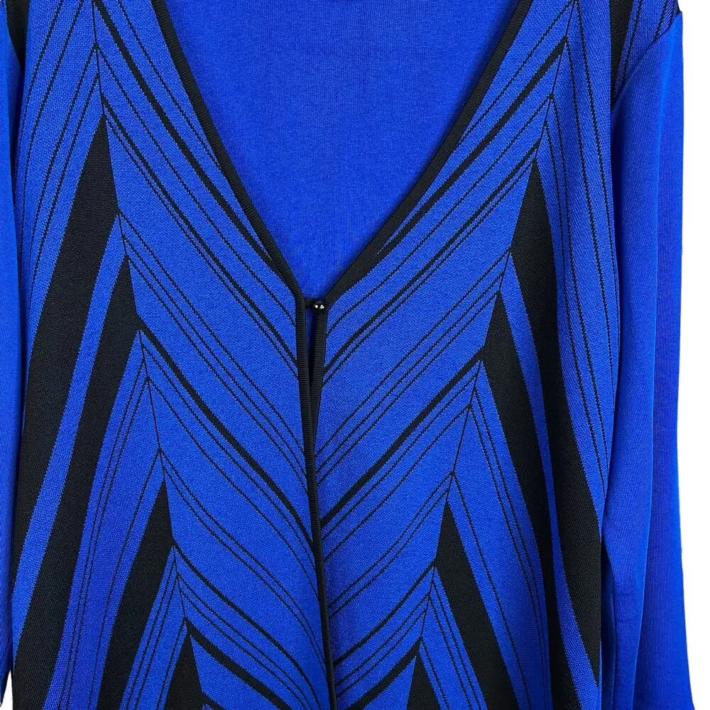 Exclusively Misook Striped Cardigan Sweater - Picture 3 of 8